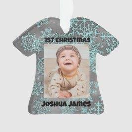 Ornamento Floco de neve Foto Personalizada 1rua Natal