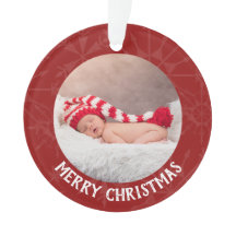 Floco de neve vermelho de Natal de Natal de Natal 