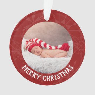 Ornamento Floco de neve vermelho de Natal de Natal de Natal