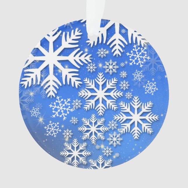 Ornamento Flocos de neve e estrelas (Frente)