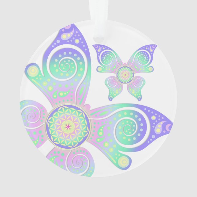 Ornamento Flor de Vida / Blume des Lebens - borboleta (Verso)