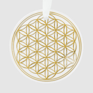 Ornamento Flor de Vida / Blume des Lebens - DOURADO