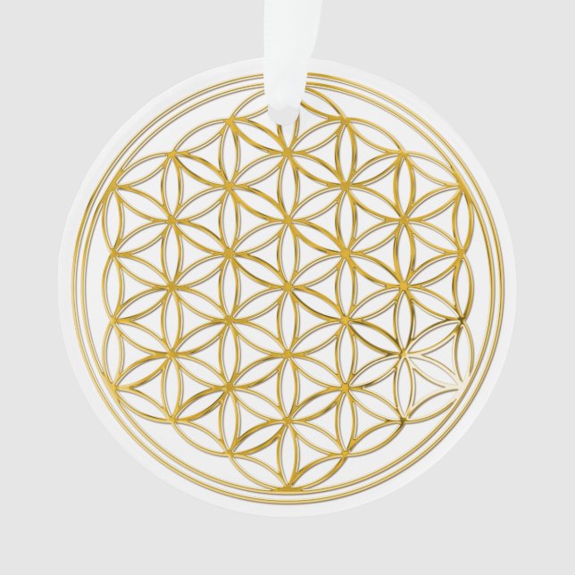 Ornamento Flor de Vida / Blume des Lebens - DOURADO (Frente)
