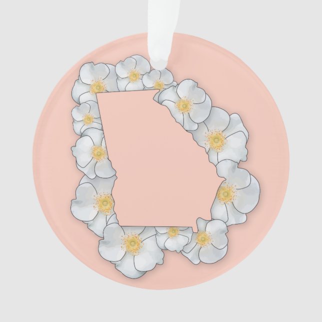 Ornamento Flor do Estado da Geórgia (Frente)