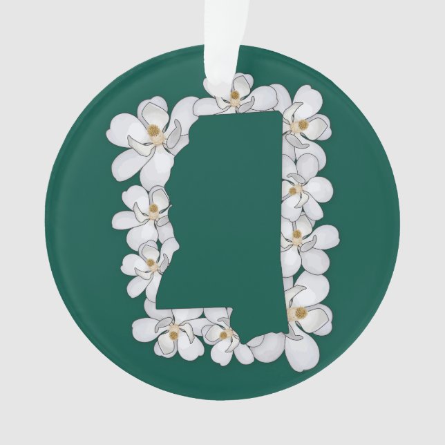 Ornamento Flor do Estado do Mississippi (Frente)