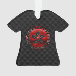 Ornamento Flor Orquídea de Hong Kong em Impressão de fibra d