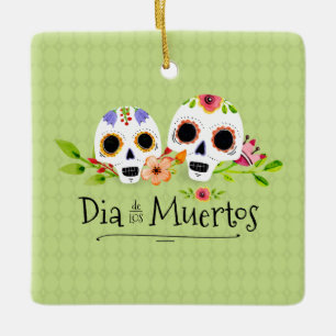 Ornamento floral de Crânio Diâmetro de Muertos