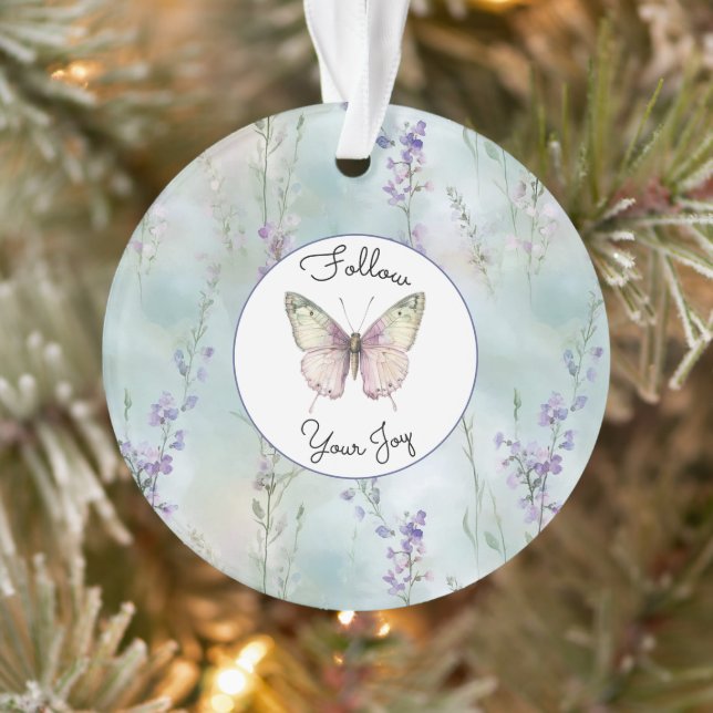 Ornamento Flores de Lavanda Românticas e Bonitas Natal (Árvore)