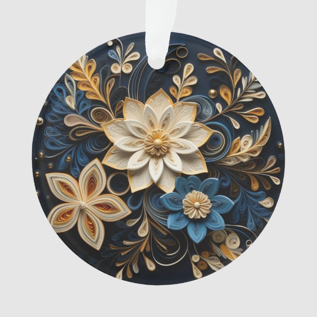 Ornamento Flores de Natal 3d (Frente)