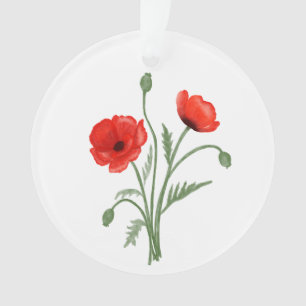 Ornamento Flores de vermelhos