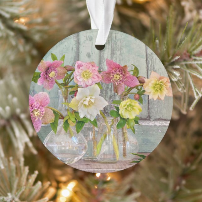 Ornamento Flores | Hellebores em Vases (Árvore)