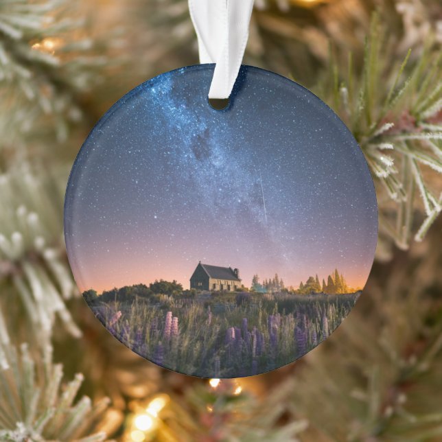 Ornamento Flores | Lupines Blooming Lake Tekapo Nova Zelândi (Árvore)