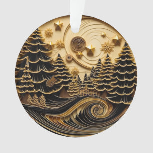 Ornamento Floresta de Efeito de Enchimento 3d