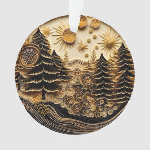 Ornamento Floresta de Efeito de Enchimento 3d