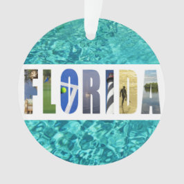 Ornamento Florida Beach Ocean Viagem Photo Christmas