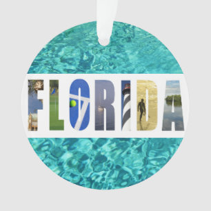 Ornamento Florida Beach Ocean Viagem Photo Christmas