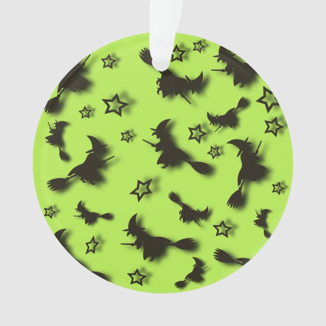 Ornamento Flying witch among stars at Halloween night 3D  (Frente)