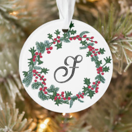 Ornamento Foca de Natal com inicial personalizada