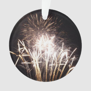 Ornamento Fogos de artifício brancos e Dourados I Celebraç