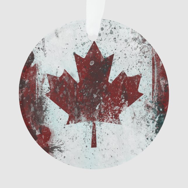Ornamento Folha de bordo personalizada de Canadá (Frente)
