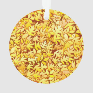 Ornamento Folhas de outono, amarelo do ouro