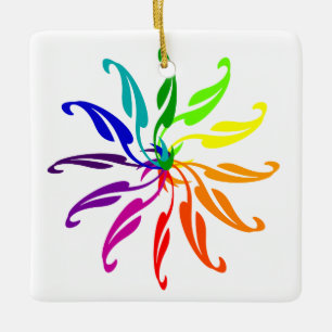 Ornamento - Folhas de Roda Colorido