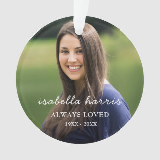 Ornamento Forever Loved Modern Photo Memorial