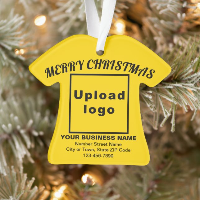 Ornamento Forma Camisa Amarela de Natal Comercial Acrílico (Árvore)