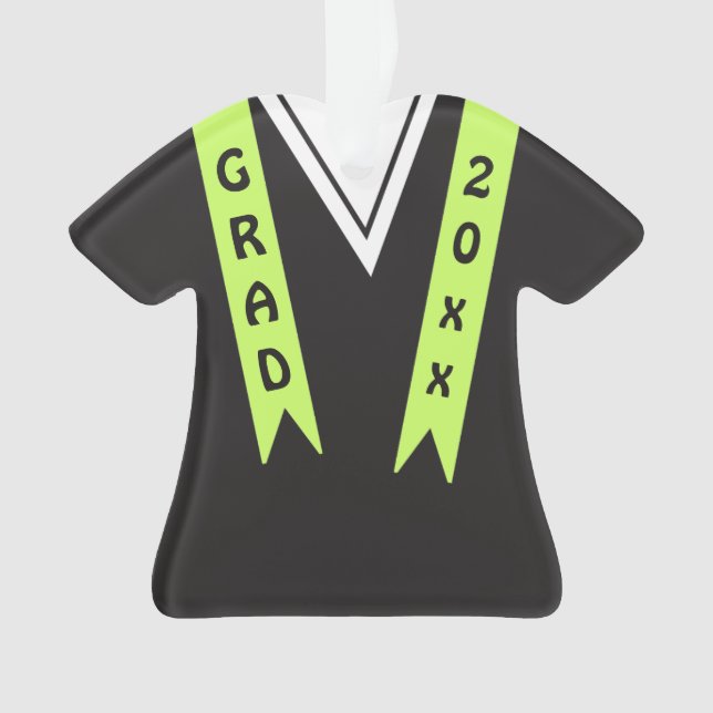 Ornamento Formando de Texto com Cor de Sash Personalizada (Frente)