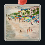 Ornamento "Fort Myer's Beach"<br><div class="desc">"Fort Myer's Beach" Pintura do ornamento por Therese Kramer</div>