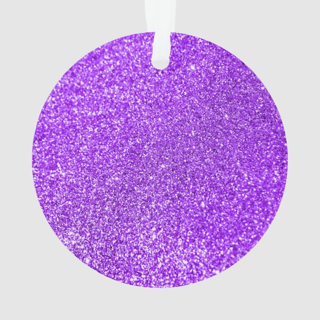 Ornamento Foto da Brilhante Roxa Faux (Verso)