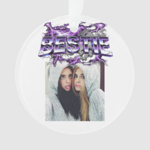 Ornamento Foto da Melhor Amiga Bootleg Vintage 90s Personali