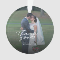 Foto De Casamento Carta De Mão Obrigado