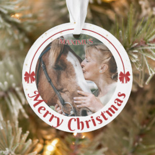 Ornamento Foto de Equestre Personalizado