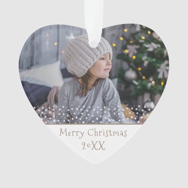 Ornamento Foto de Festa de Natal Festiva (Frente)
