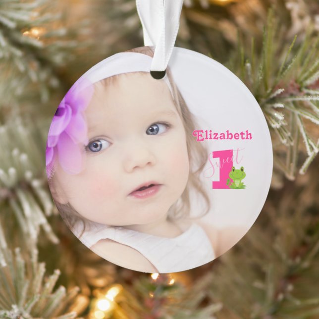 Ornamento Foto de Garota Bonita Foto 1rua Ano (Árvore)