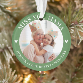 Ornamento Foto de Lembrança de Perda Moderna