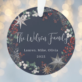 Ornamento Foto de Natal da Família Fúria Botânica