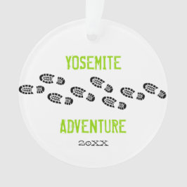 Ornamento Foto de Nome Personalizado do Adventure Hiking Boo