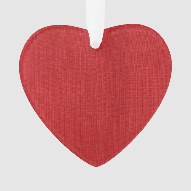 Ornamento Foto de Textura de Linen Vermelho (Frente)