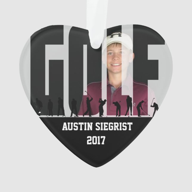 Ornamento Foto do golfe da lembrança (Verso)