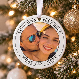 Ornamento Foto e Texto Personalizados