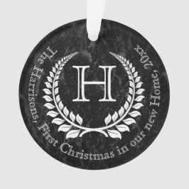 Ornamento Foto em Volta Monograma - Primeiro Natal