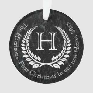 Ornamento Foto em Volta Monograma - Primeiro Natal