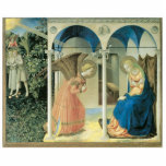 Ornamento Foto Escultura Fra Angelico - o ornamento do feriado do aviso<br><div class="desc">O grande ornamento da árvore de Natal com a vida de Jesus descreveu em Fra Angelico - Guido di Pietro "o cartão maravilhoso do Natal do art. do aviso" do design do feriado de TeeshirtsTshirts.</div>