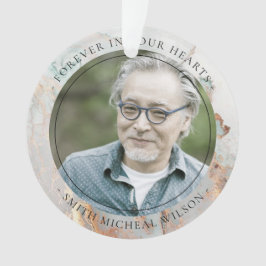 ORNAMENTO FOTO MEMORIAL DA SIMPATIA DE AGATE DE CINZAS ESCUR