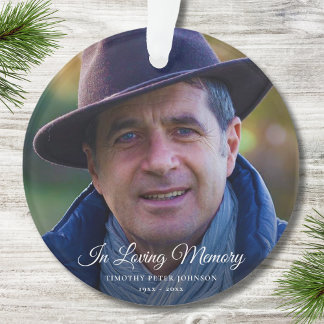 Ornamento Foto Memorial ou Tributo Funeral Keepsaoket