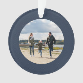 Ornamento Foto personalizada clássica do Herringbone de mari