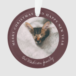 Ornamento Foto Personalizada Clássica Houndstooth