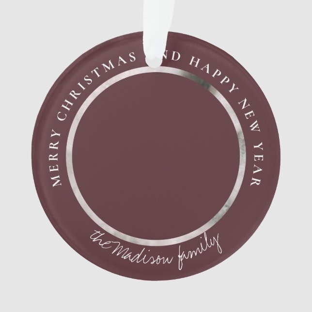 Ornamento Foto Personalizada Clássica Houndstooth (Frente)